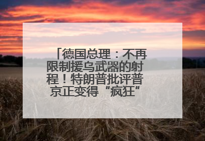 德国总理：不再限制援乌武器的射程！特朗普批评普京正变得“疯狂”，俄方最新回应